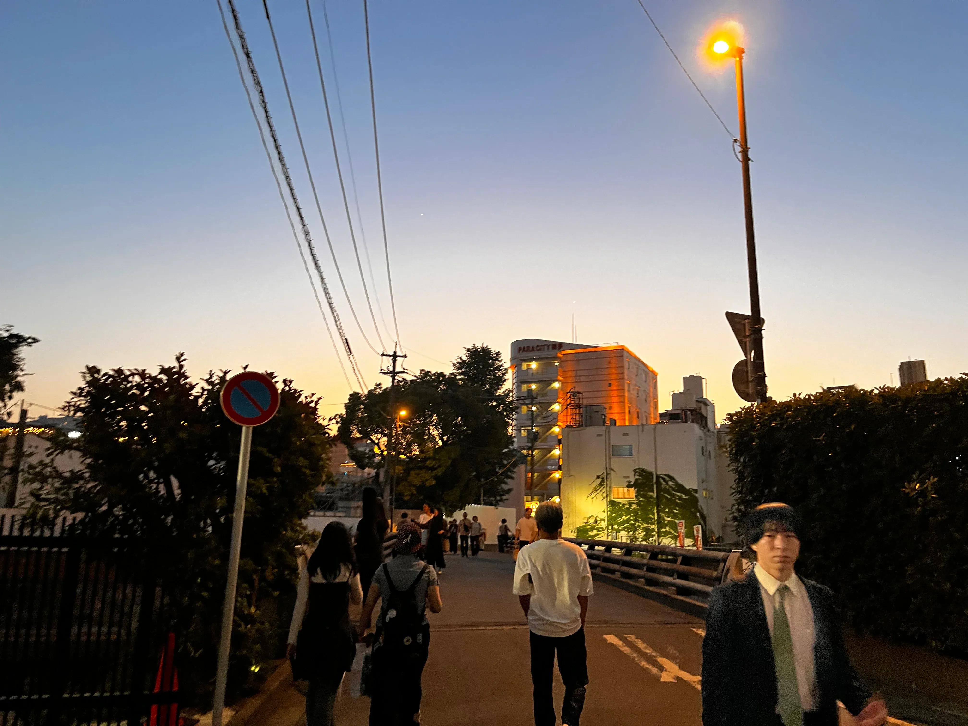 Hakata food stalls street bridge