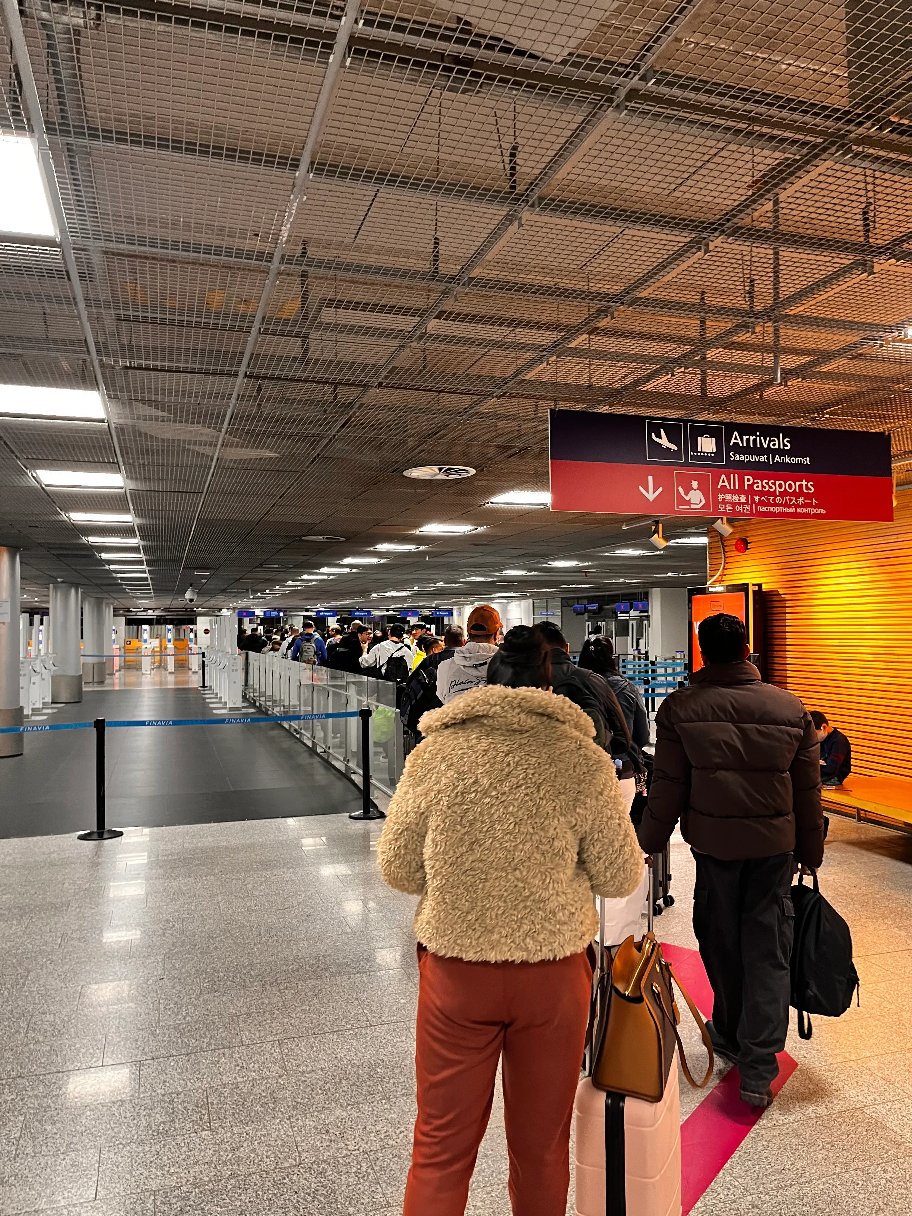 Immigration in Helsinki Airport