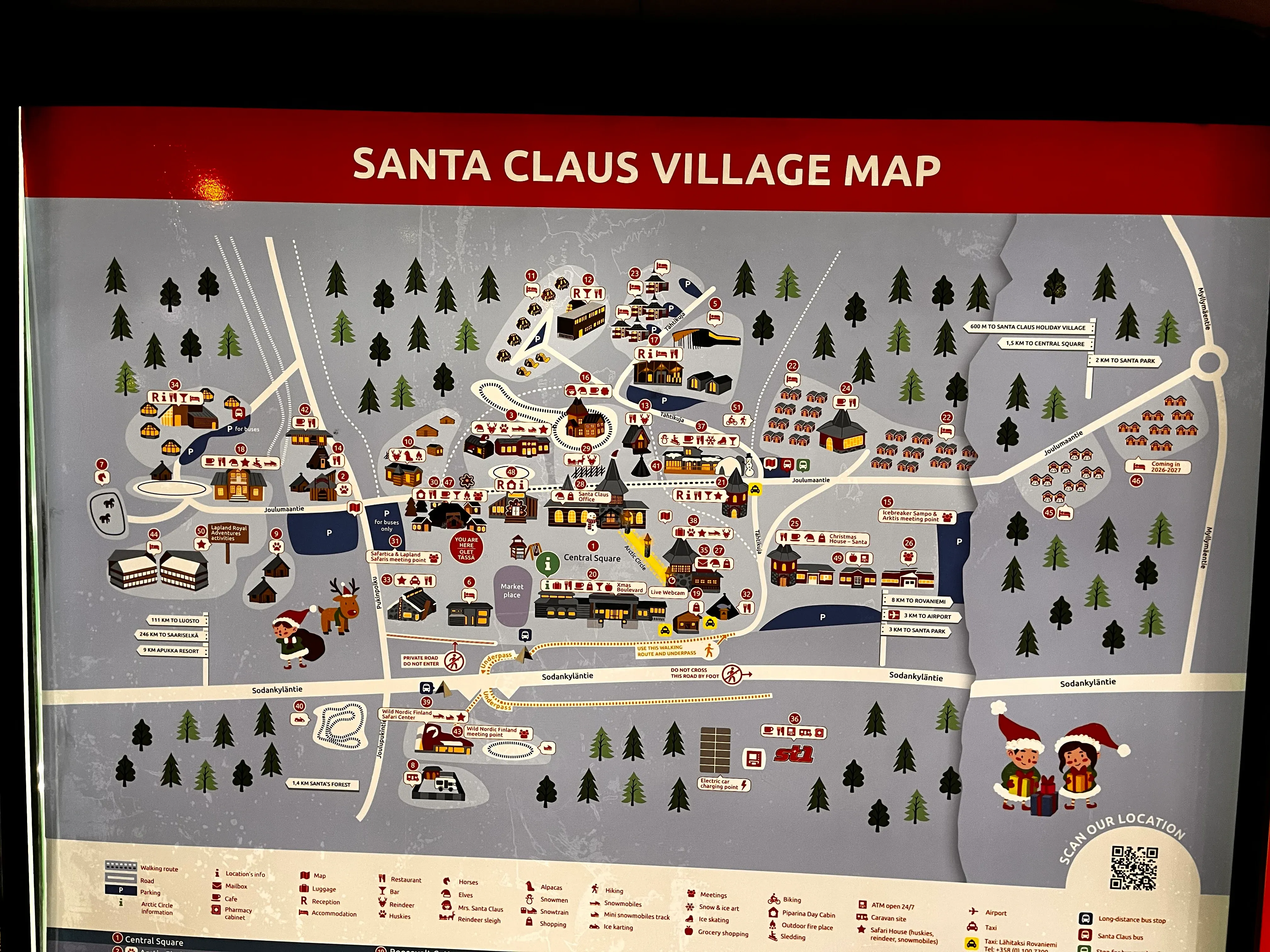 Santa Claus Village Map